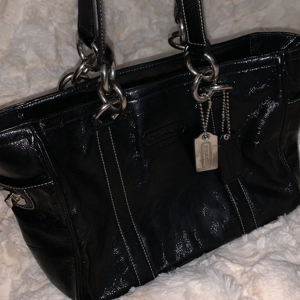 COPY - 🌹 Black leather coach tote🌹